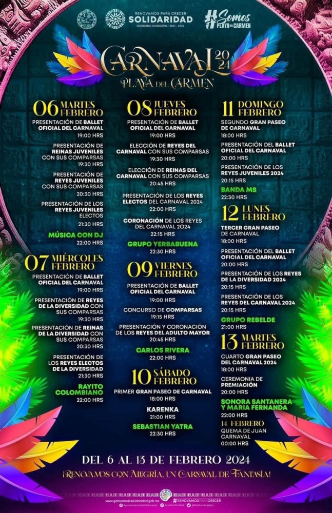 Carnaval Playa del Carmen 2024 Dónde Hay Feria