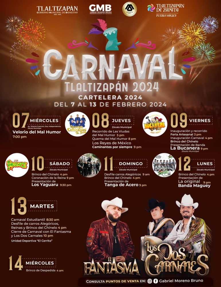 Carnaval Tlaltizapán 2024 DÓNDE HAY FERIA