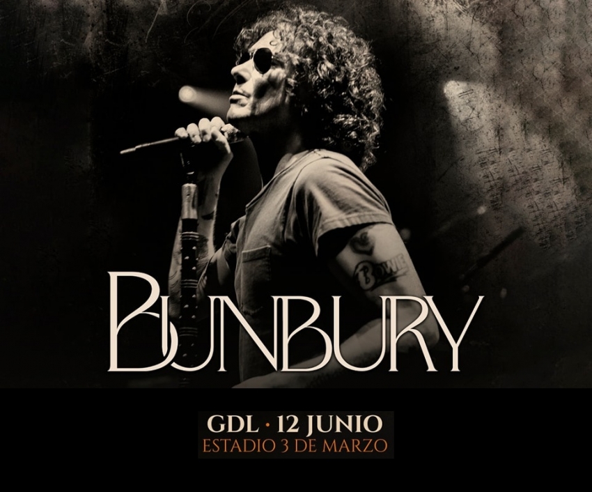 Bunbury en el Estadio 3 de Marzo, Guadalajara, Junio 2024 Dónde Hay Feria