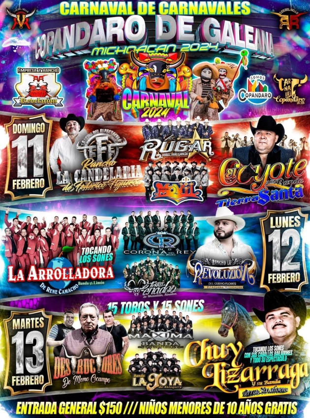 Carnaval Copándaro de Galeana 2024 Dónde Hay Feria