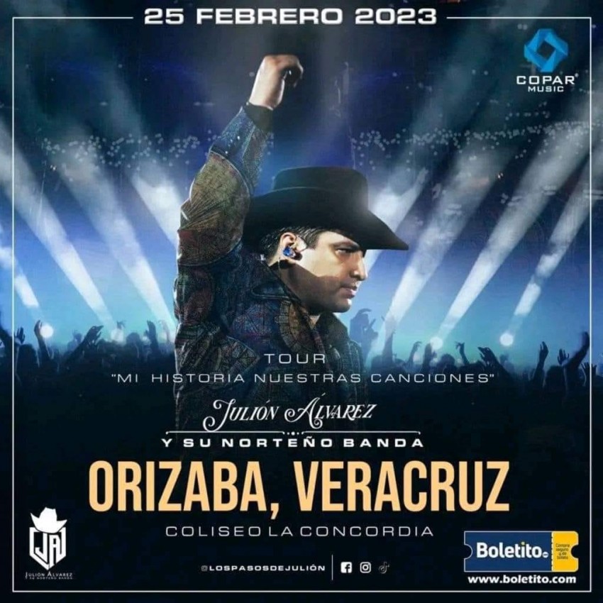 Julión Álvarez en Orizaba, Veracruz, Febrero 2023 Dónde Hay Feria