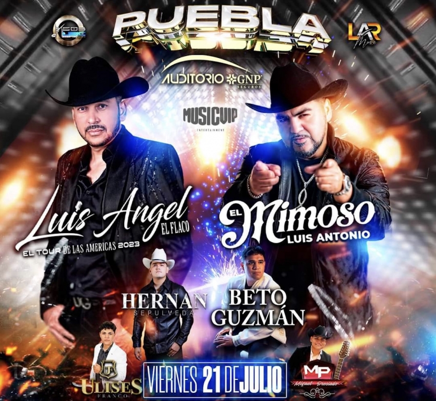 Luis Ángel El Flaco y Luis Antonio El Mimoso en el Auditorio GNP Puebla