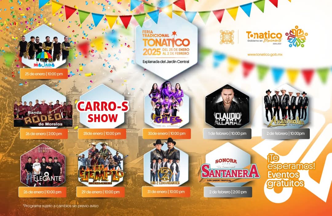Elenco Feria Tonatico 2025