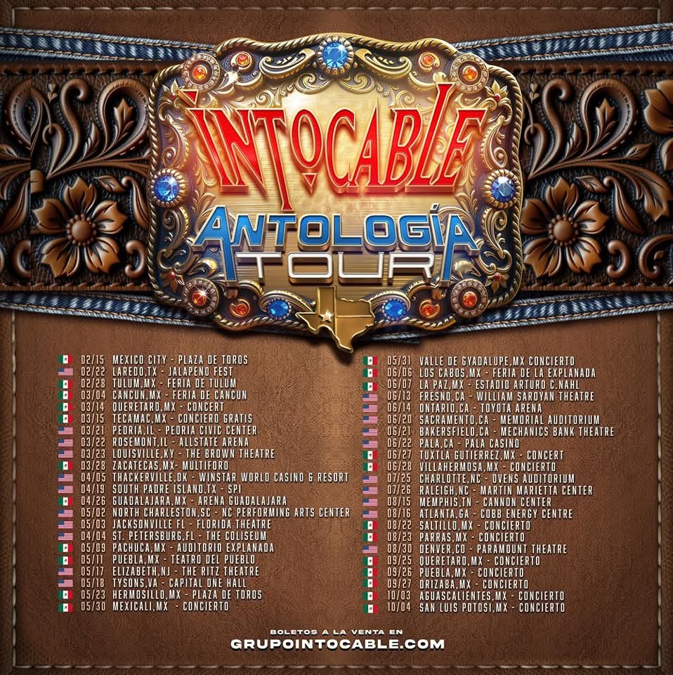 Grupo Intocable: Antología Tour 2025, fechas y recintos en México y USA