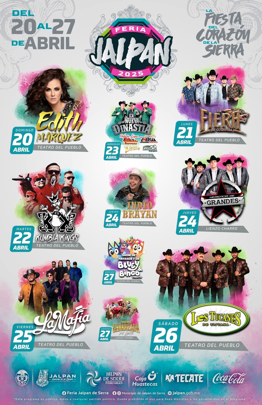 Cartelera Feria Jalpan 2025