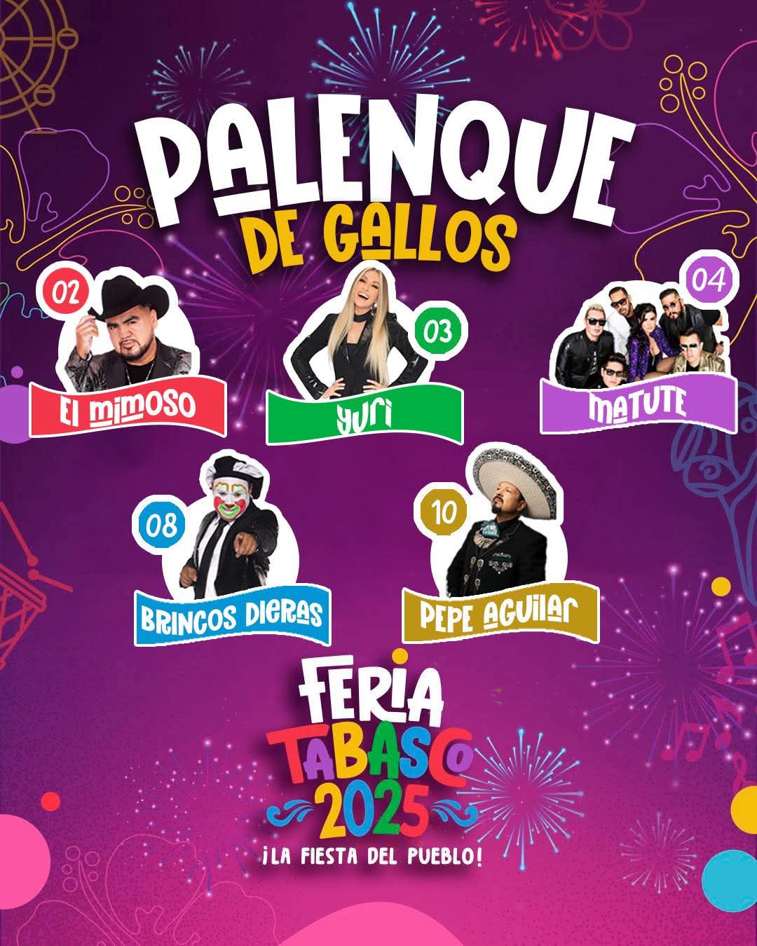 Cartelera Palenque de La Feria Tabasco 2025