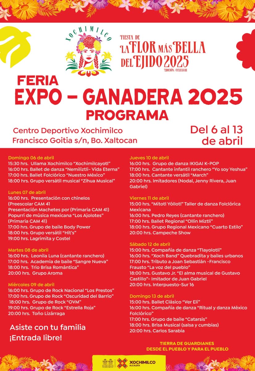 Expo Ganadera en la Fiesta de la Flor más Bella del Ejido 2025