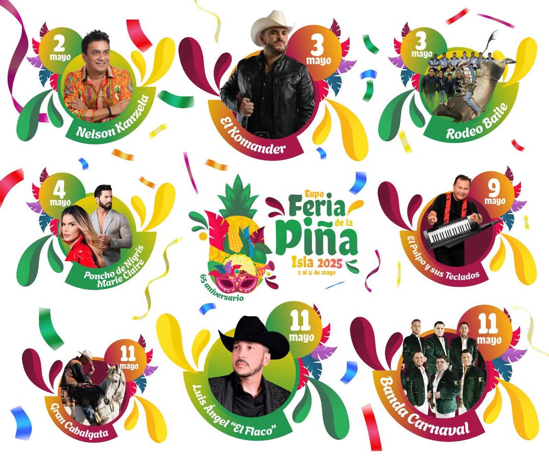 Elenco Expo Feria de la Piña Isla 2025