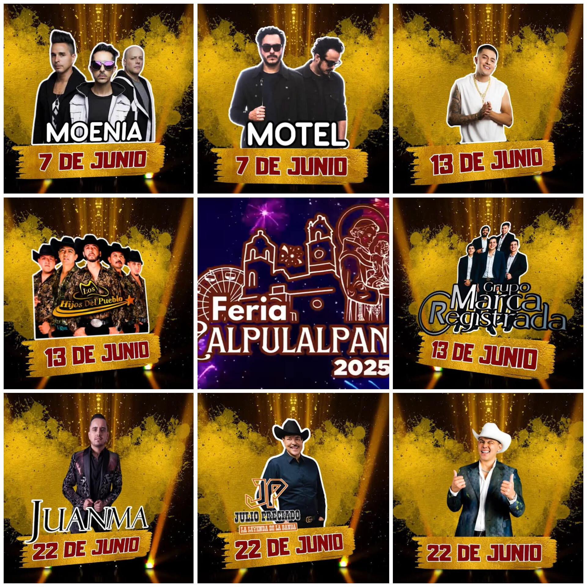Cartelera Artística Feria Calpulalpan 2025