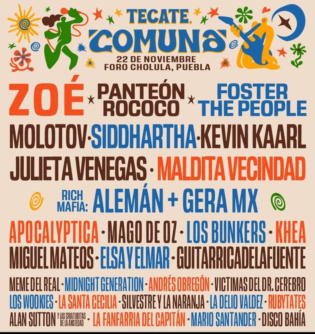 Cartel Festival Tecate Comuna 2025