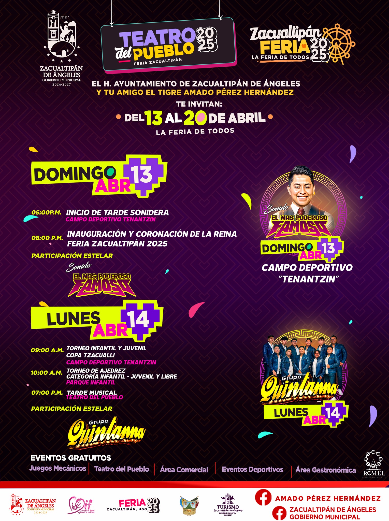 Programa Expo Feria Zacualtipán 2025