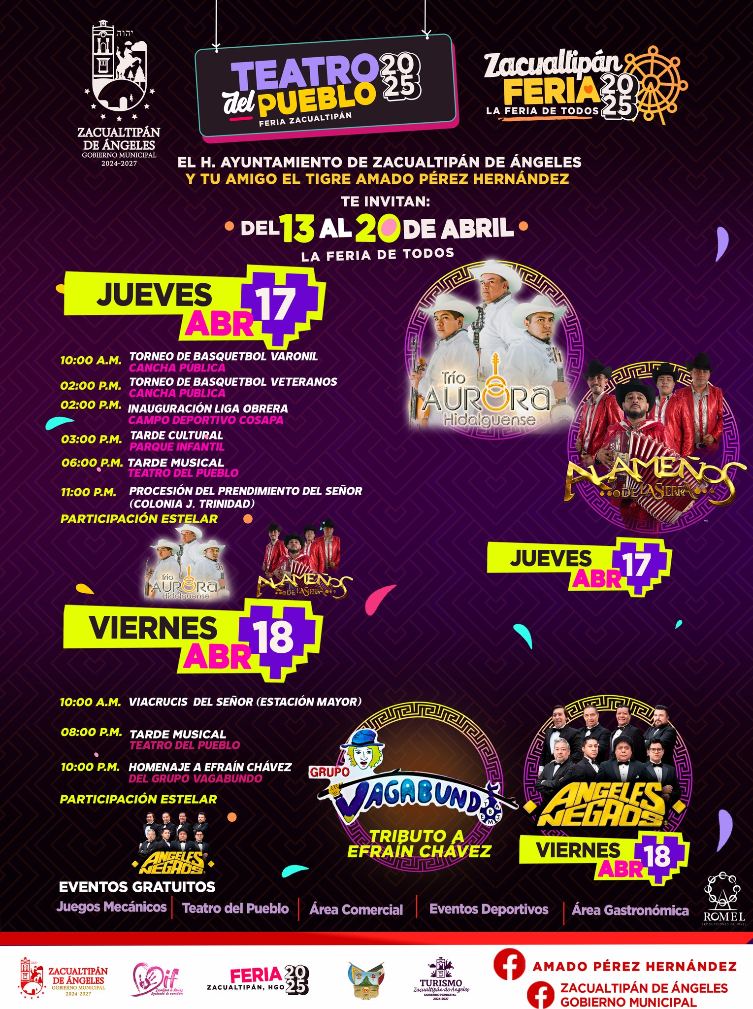 Programa Expo Feria Zacualtipán 2025