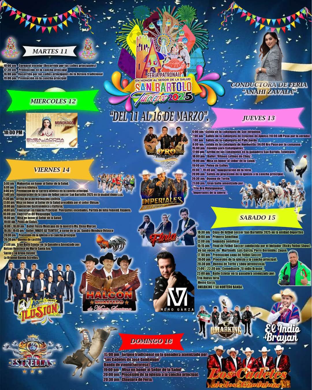 Programa general Feria San Bartolo Tutotepec 2025