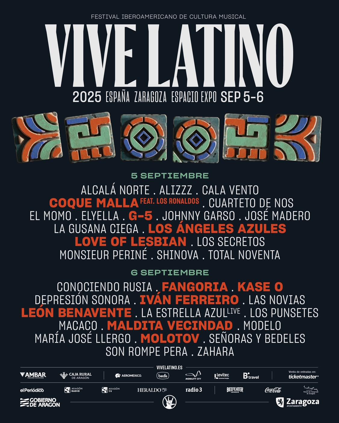 Cartel por Días, Vive Latino España 2025