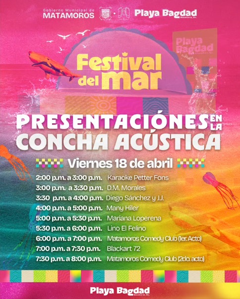 Programa 18 abril Festival del Mar Playa Bagdad 2025