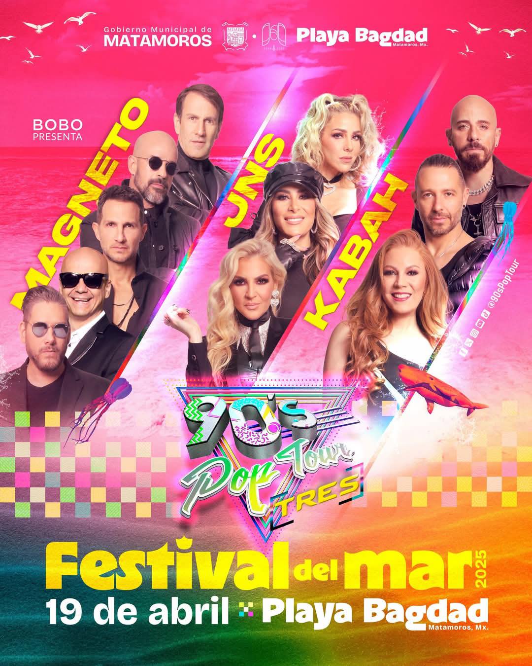 90's Pop Tour en el Festival del Mar Playa Bagdad 2025