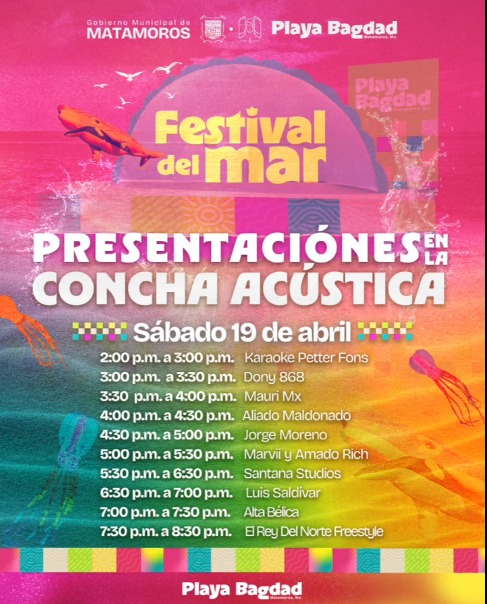 Programa 19 abril Festival del Mar Playa Bagdad 2025