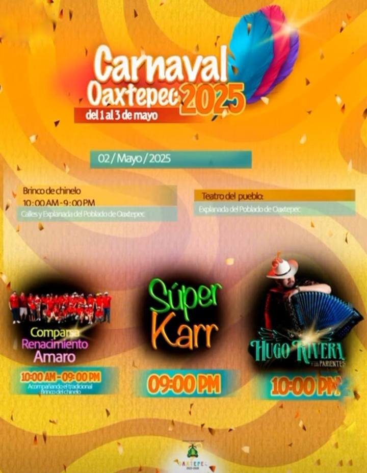 Programa 2 de Mayo, Carnaval Oaxtepec 2025