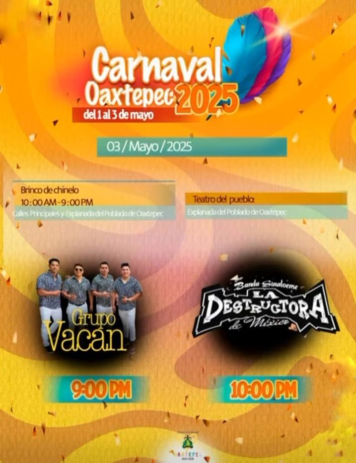 Programa 3 de Mayo, Carnaval Oaxtepec 2025