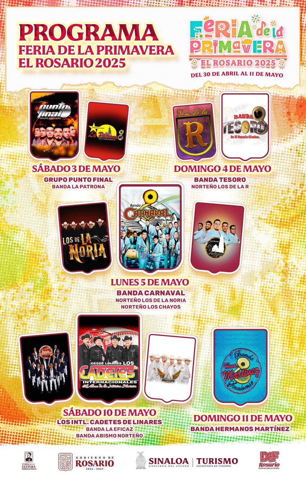 Cartelera Programa Feria de la Primavera El Rosario 2025