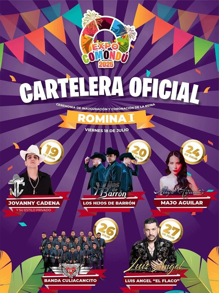 Cartelera artística - Expo Comondú 2025