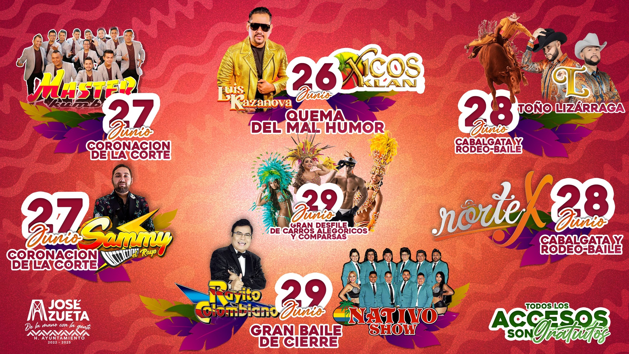 Cartelera Carnaval José Azueta 2025