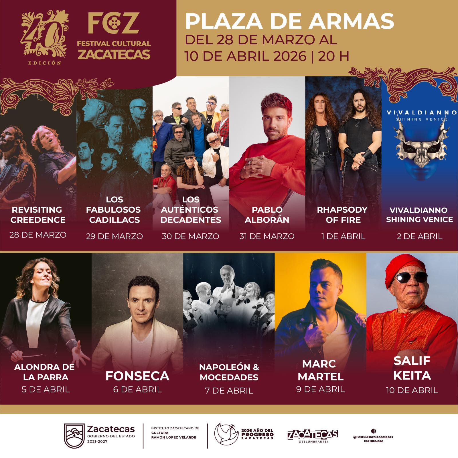 Conciertos estelares en la Plaza de Armas
