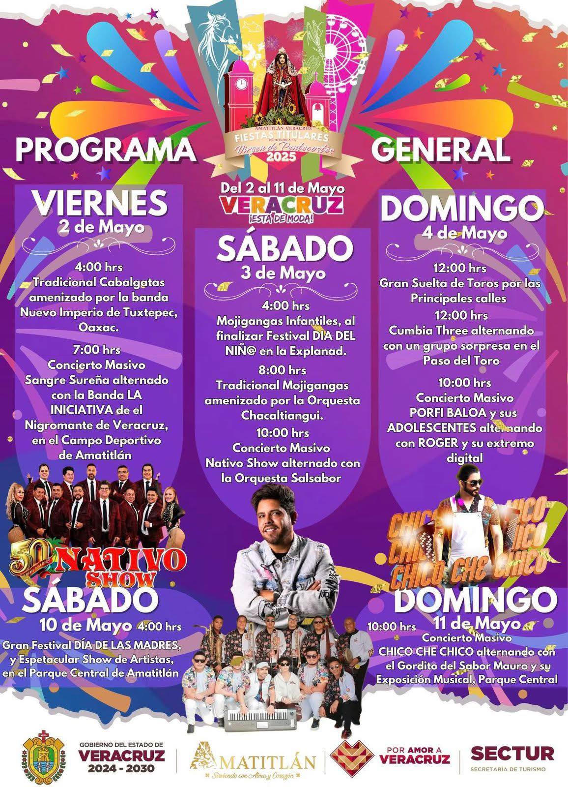 Programa Fiestas Titulares Amatitlán Veracruz 2025