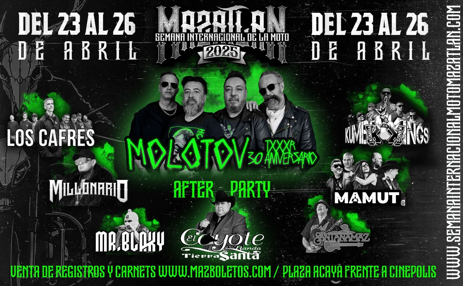Cartelera Musical de la Semana Internacional de la Moto Mazatlán 2025