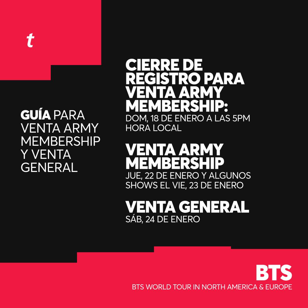 Guía para venta Army Membership y venta general