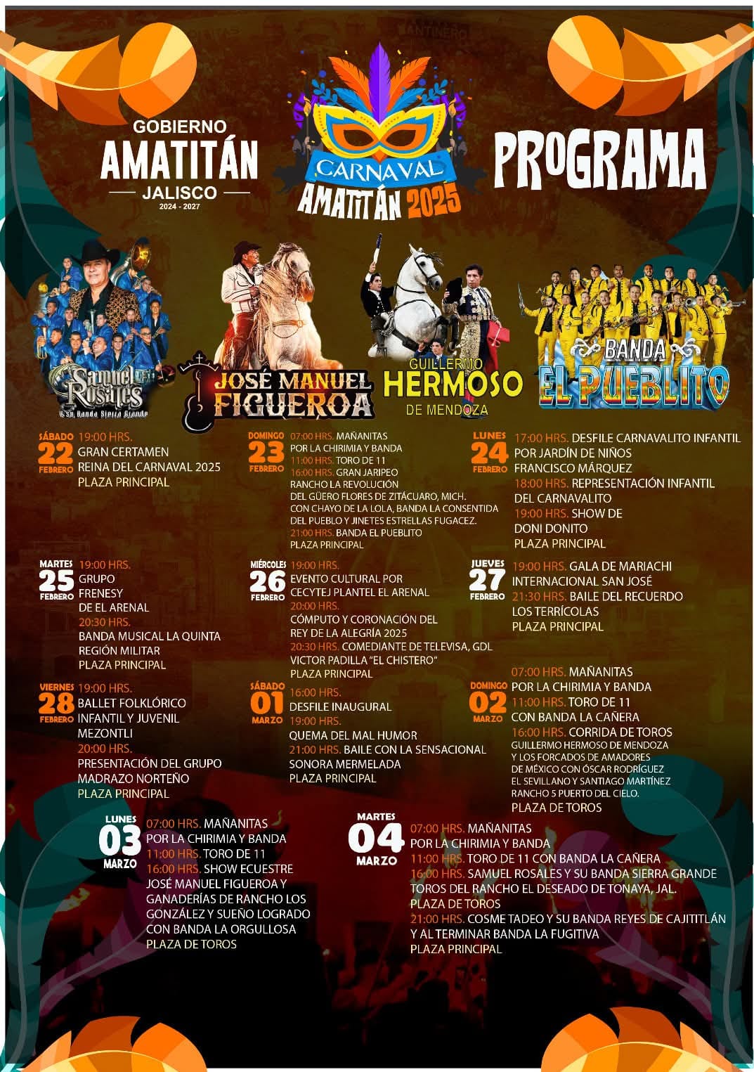 Programa Carnaval Amatitlán 2025
