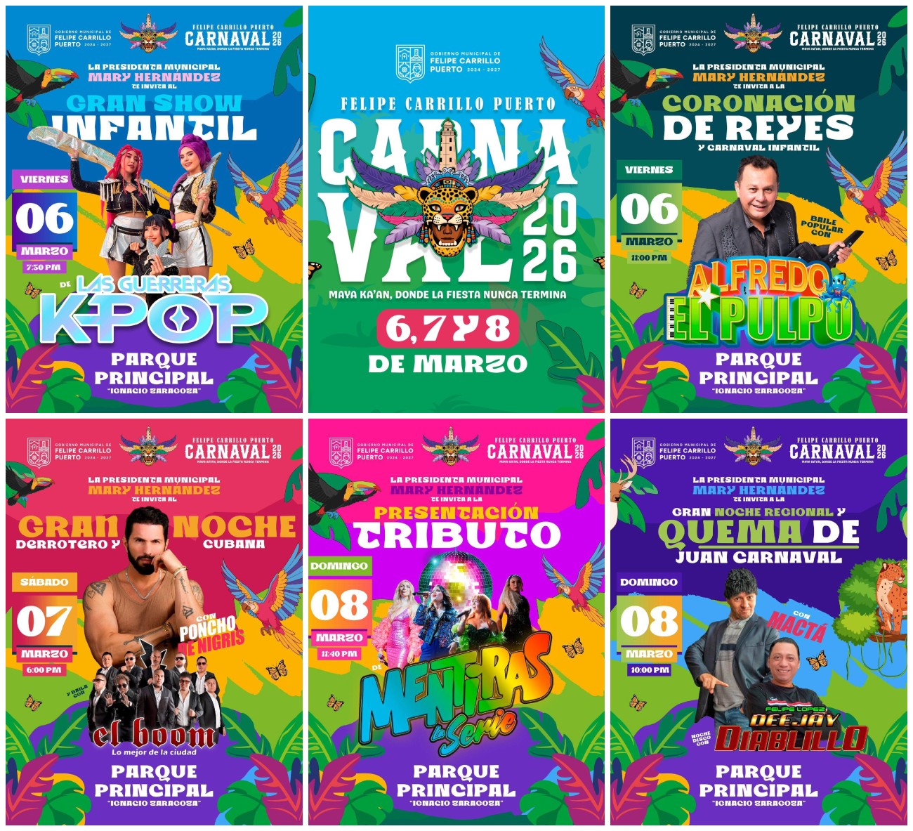 Programa Carnaval Felipe Carrillo Puerto 2026