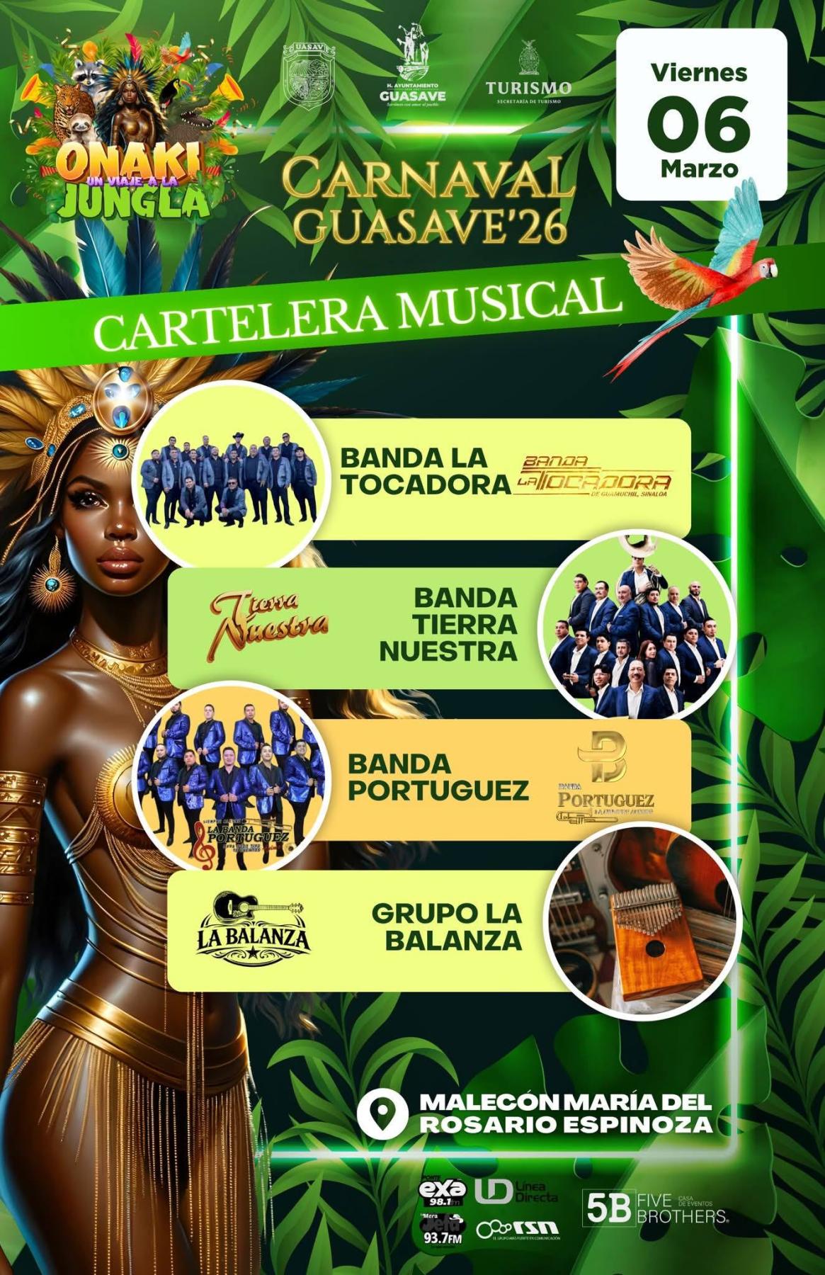 Elenco estelar Carnaval Guasave 2026