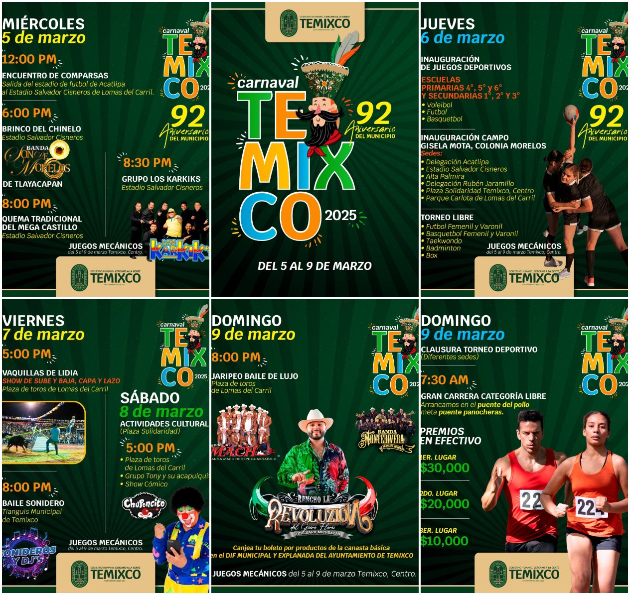 Programa del Carnaval Temixco 2025