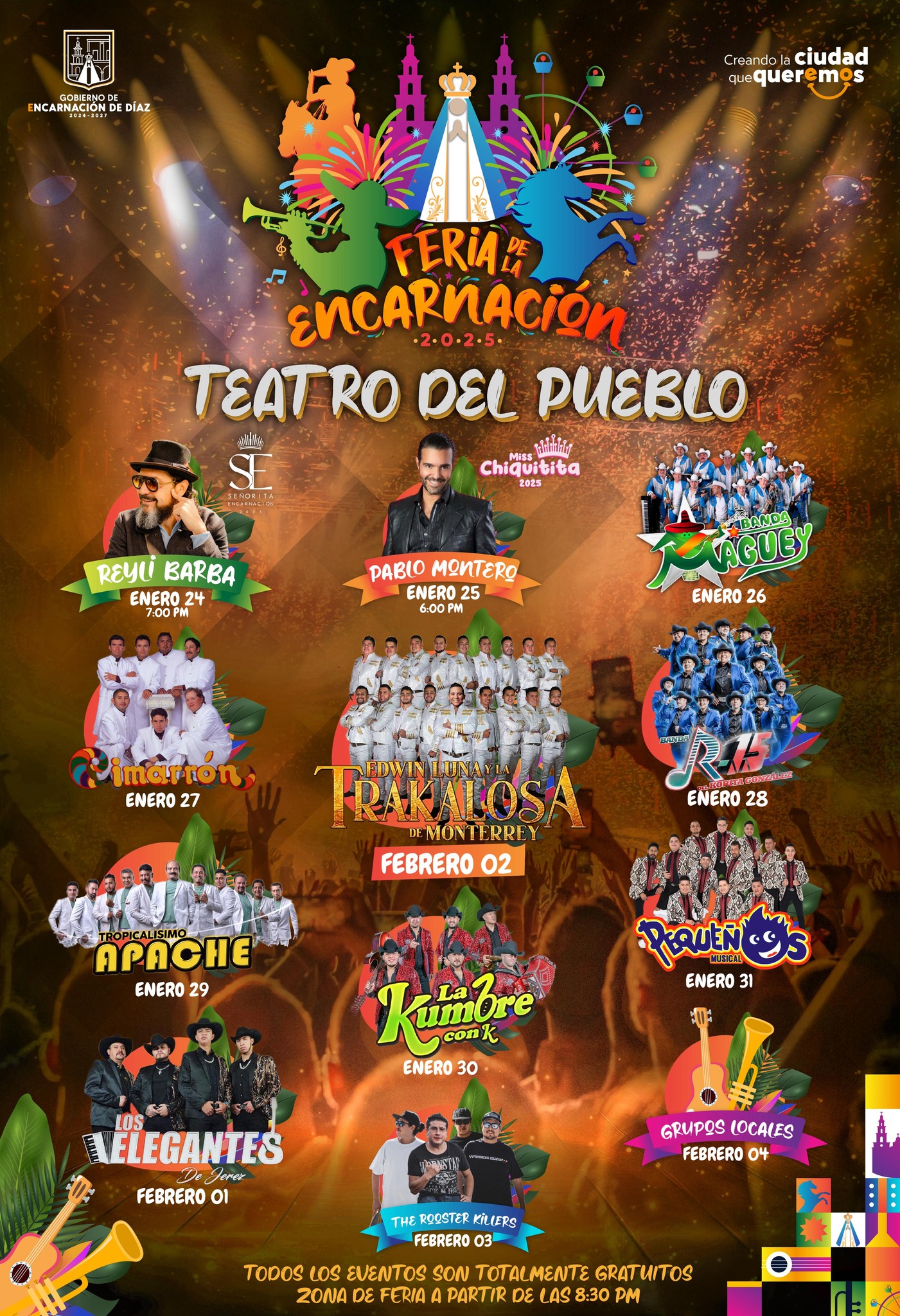 Cartelera artística Feria de la Encarnación 2025