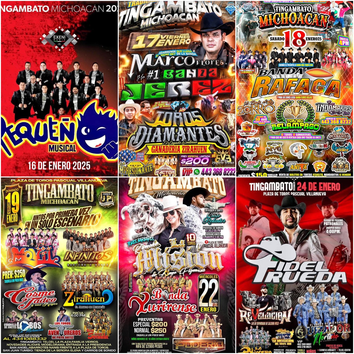 Cartelera artística Feria Tingambato 2025