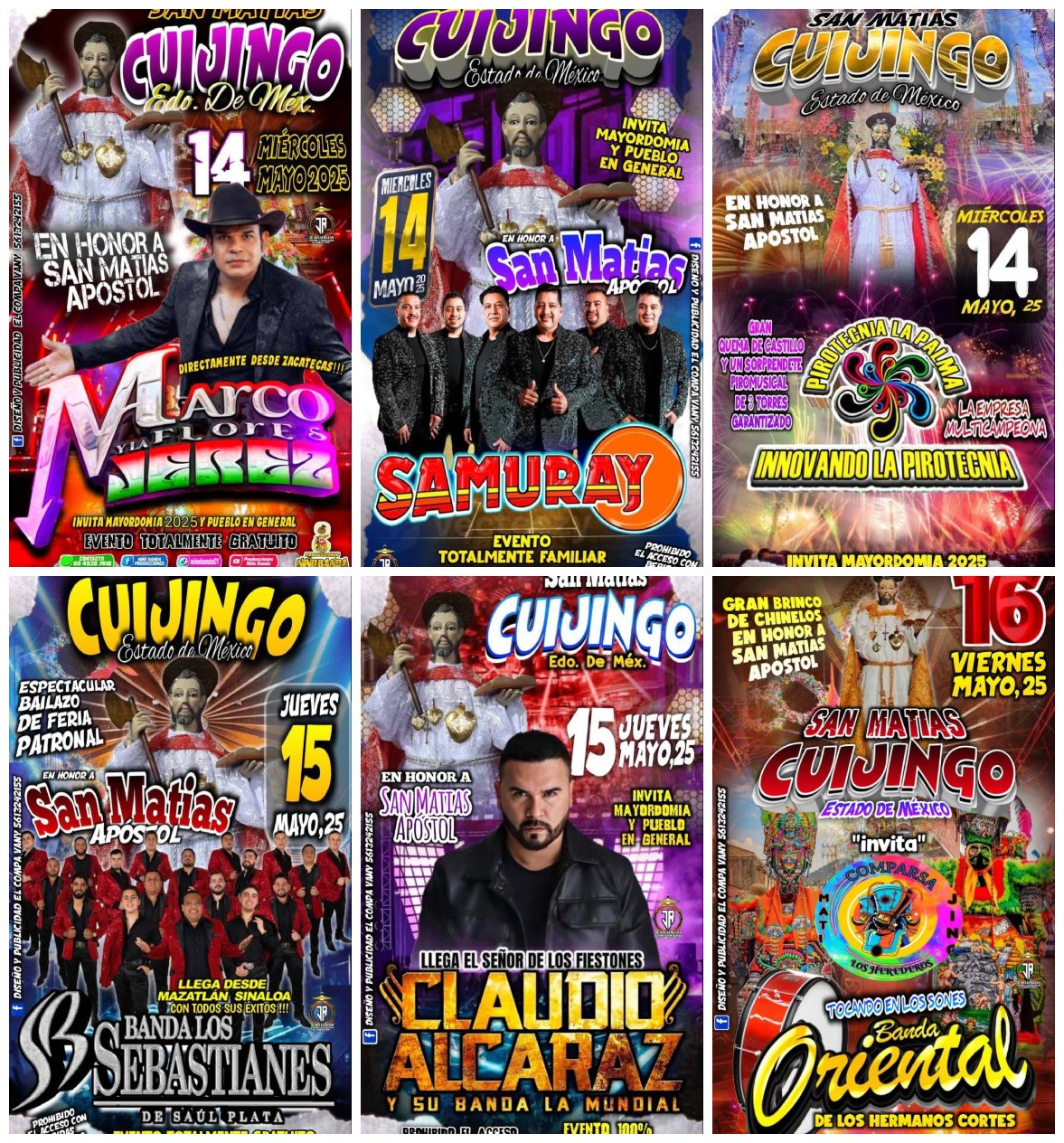 Cartelera Feria San Matías Cuijingo 2025