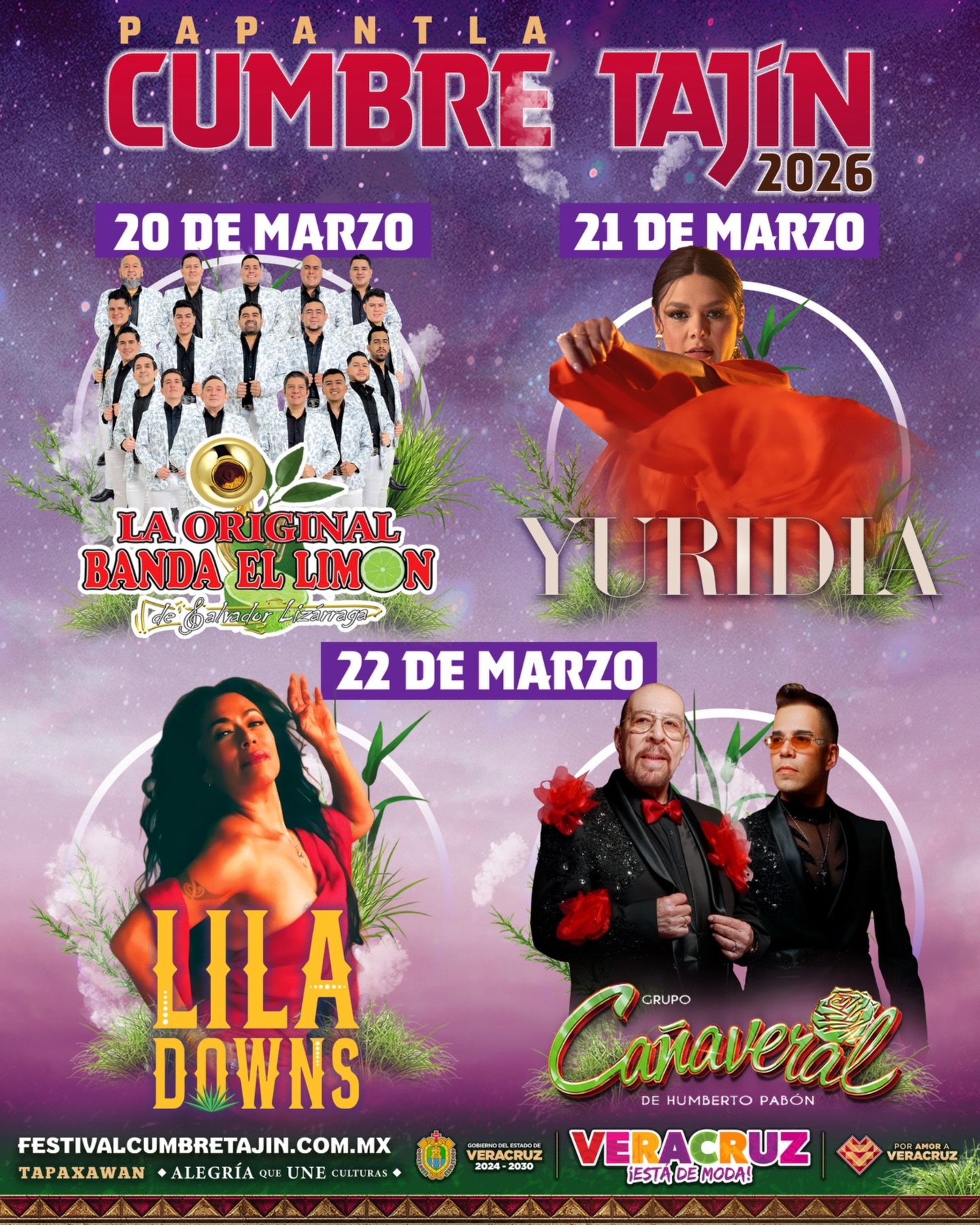 Cartelera estelar Cumbre Tajín 2026