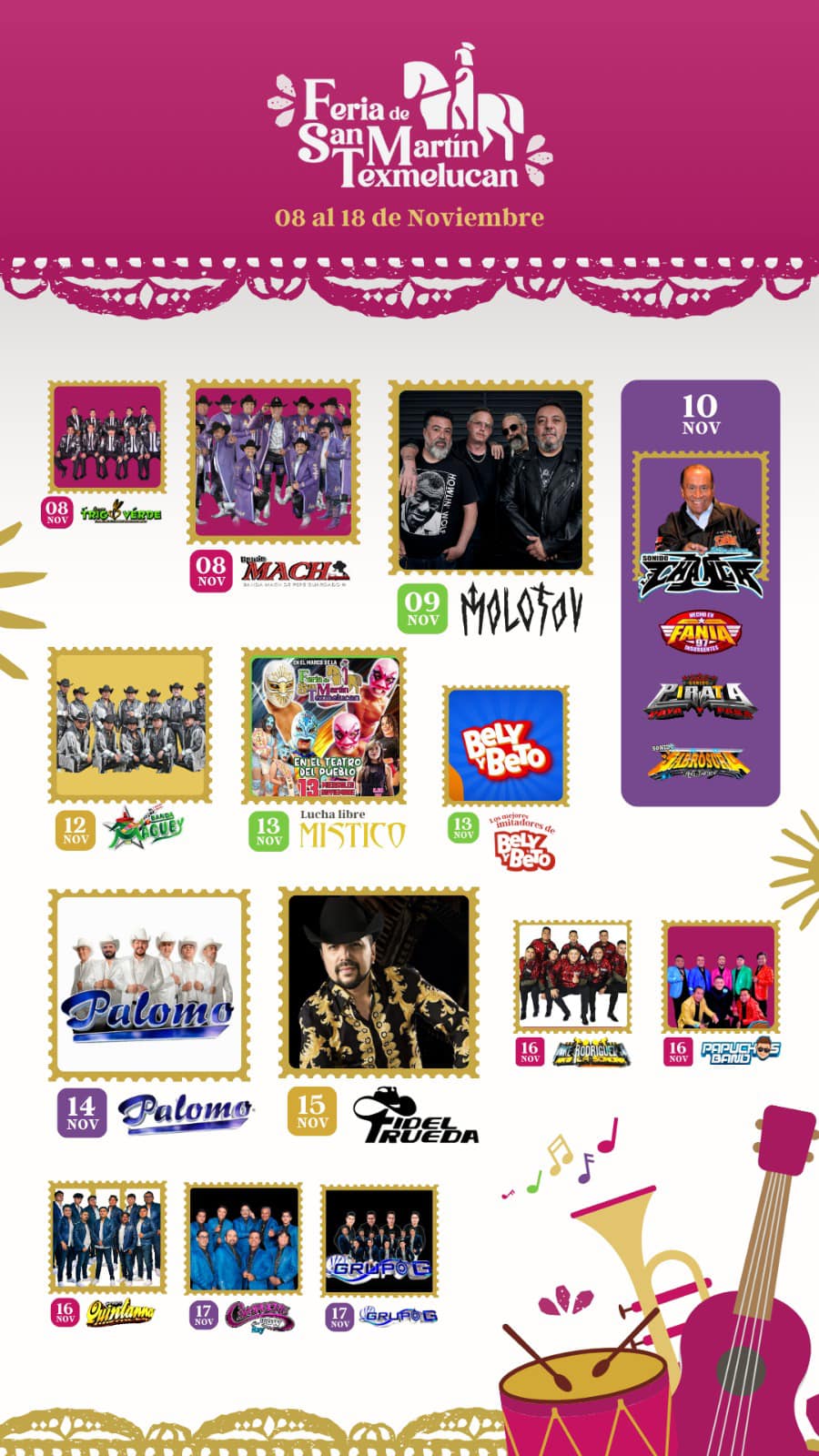 Cartelera, Feria San Martín Texmelucan 2024