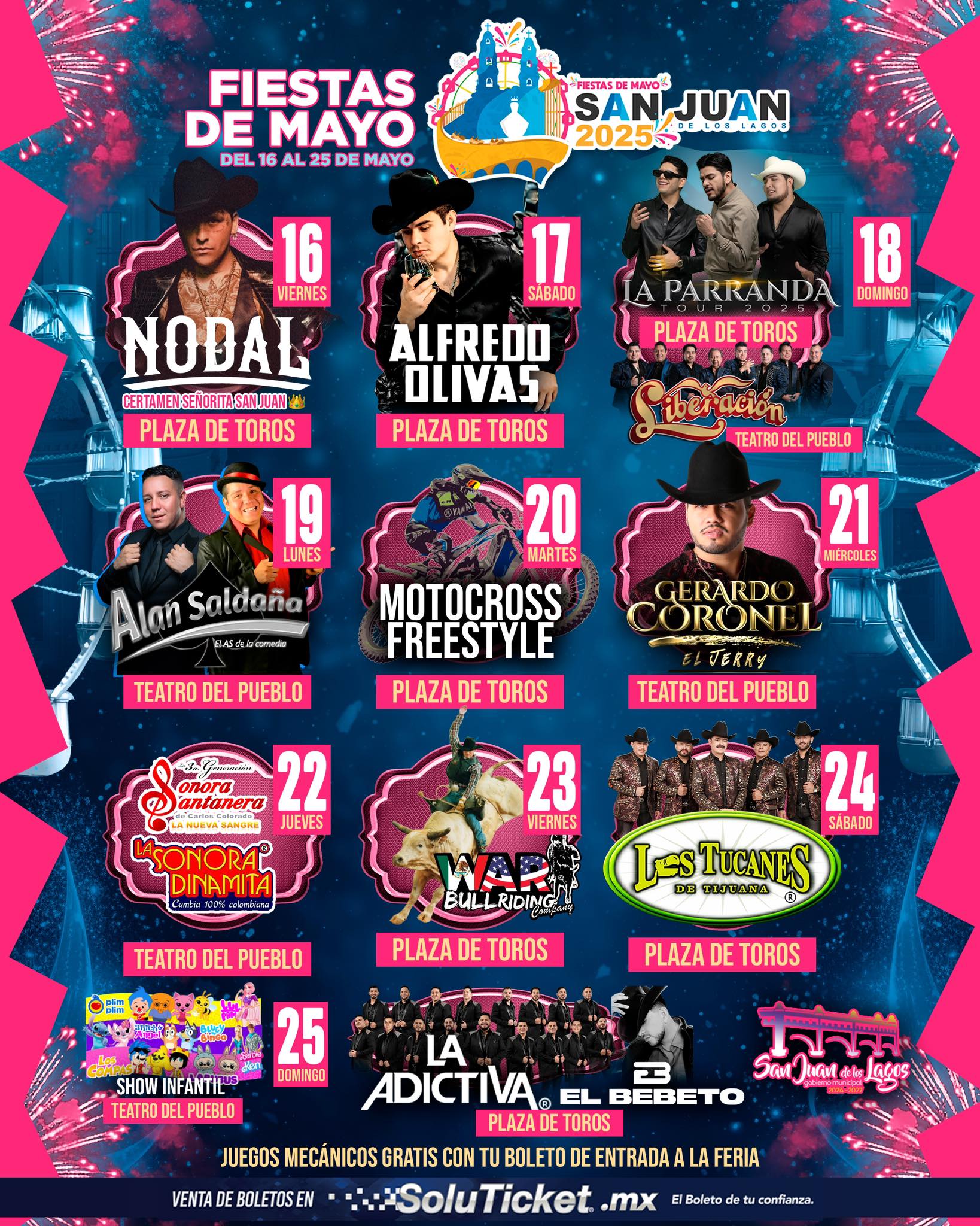 Cartelera Feria San Juan de los Lagos 2025