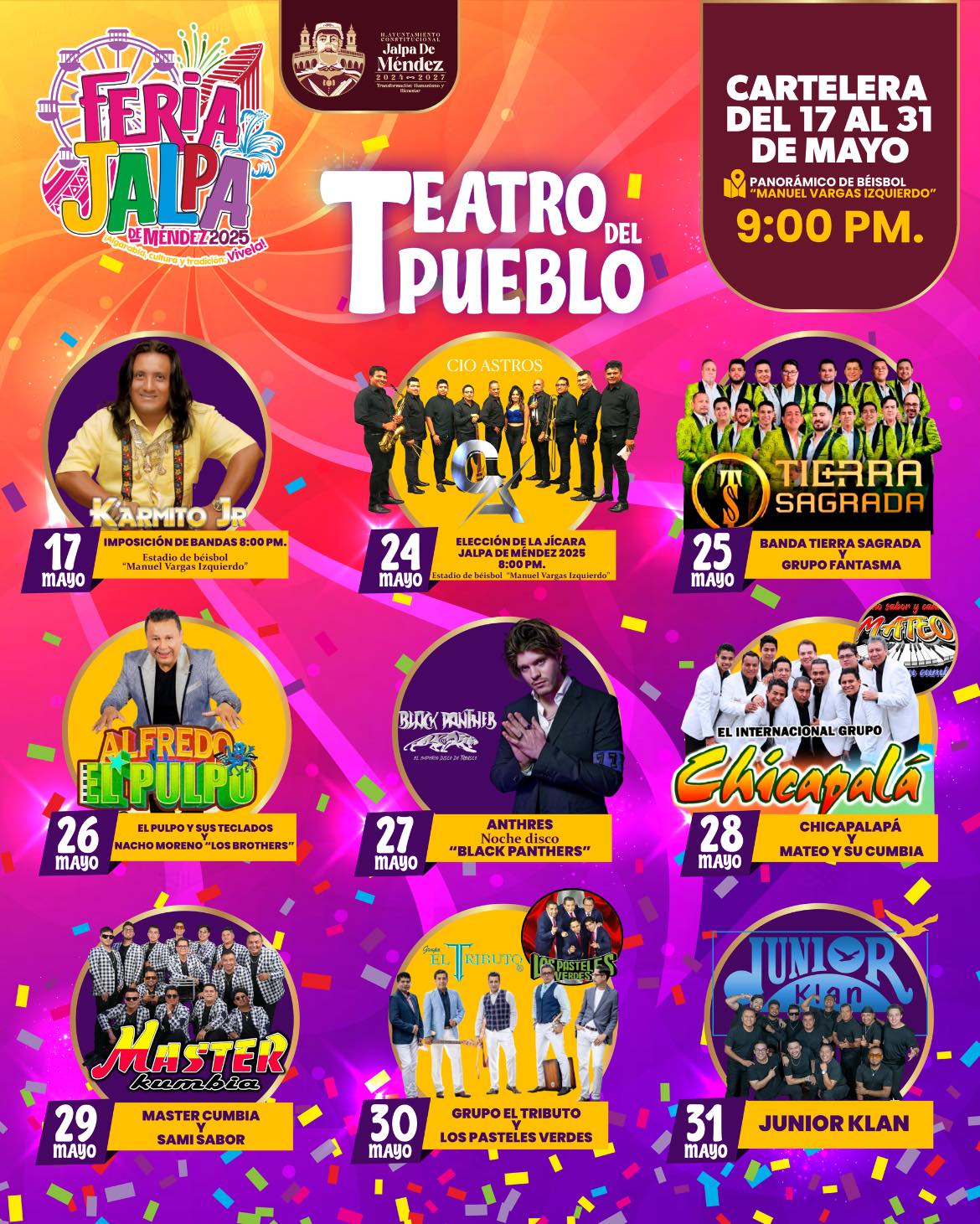 Elenco estelar - Feria Jalpa de Méndez 2025