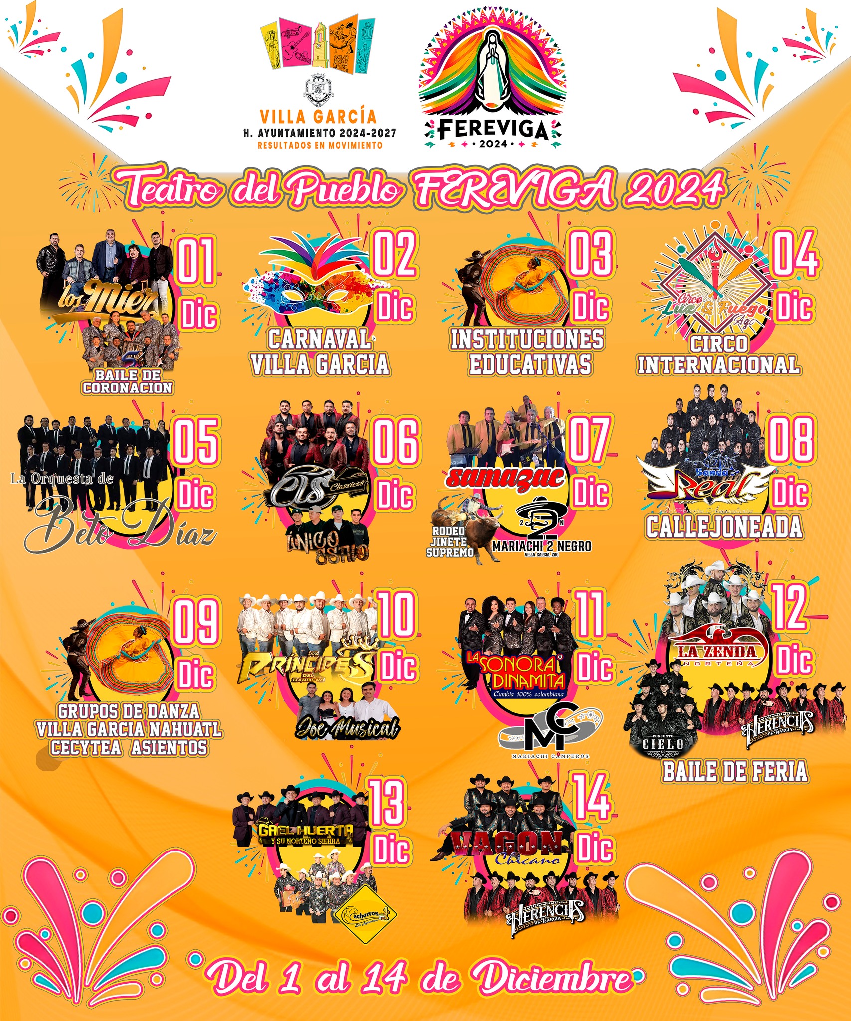 Cartelera, Feria Regional Villa García FEREVIGA 2024