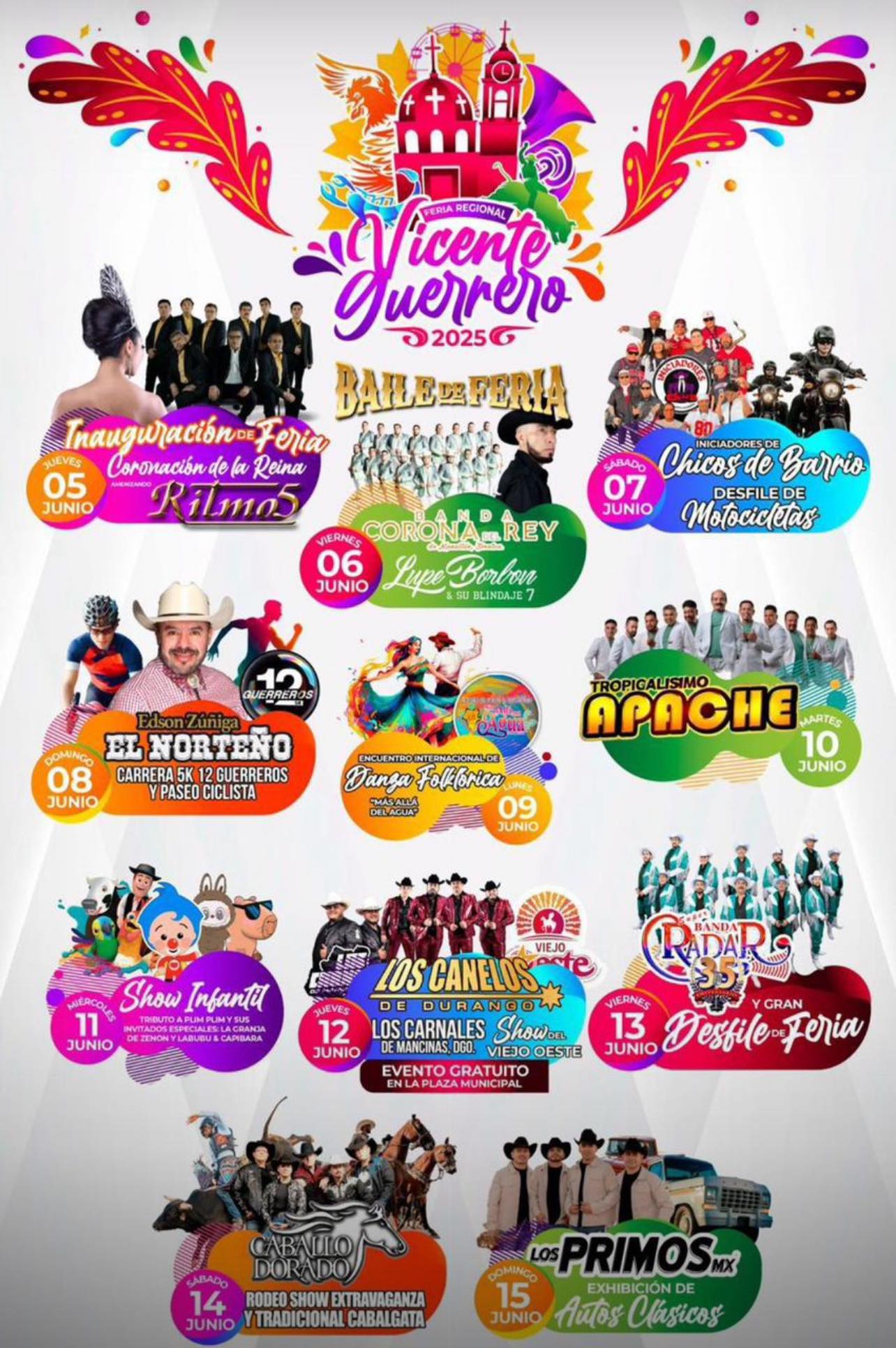 Cartelera - Feria Regional Vicente Guerrero 2025