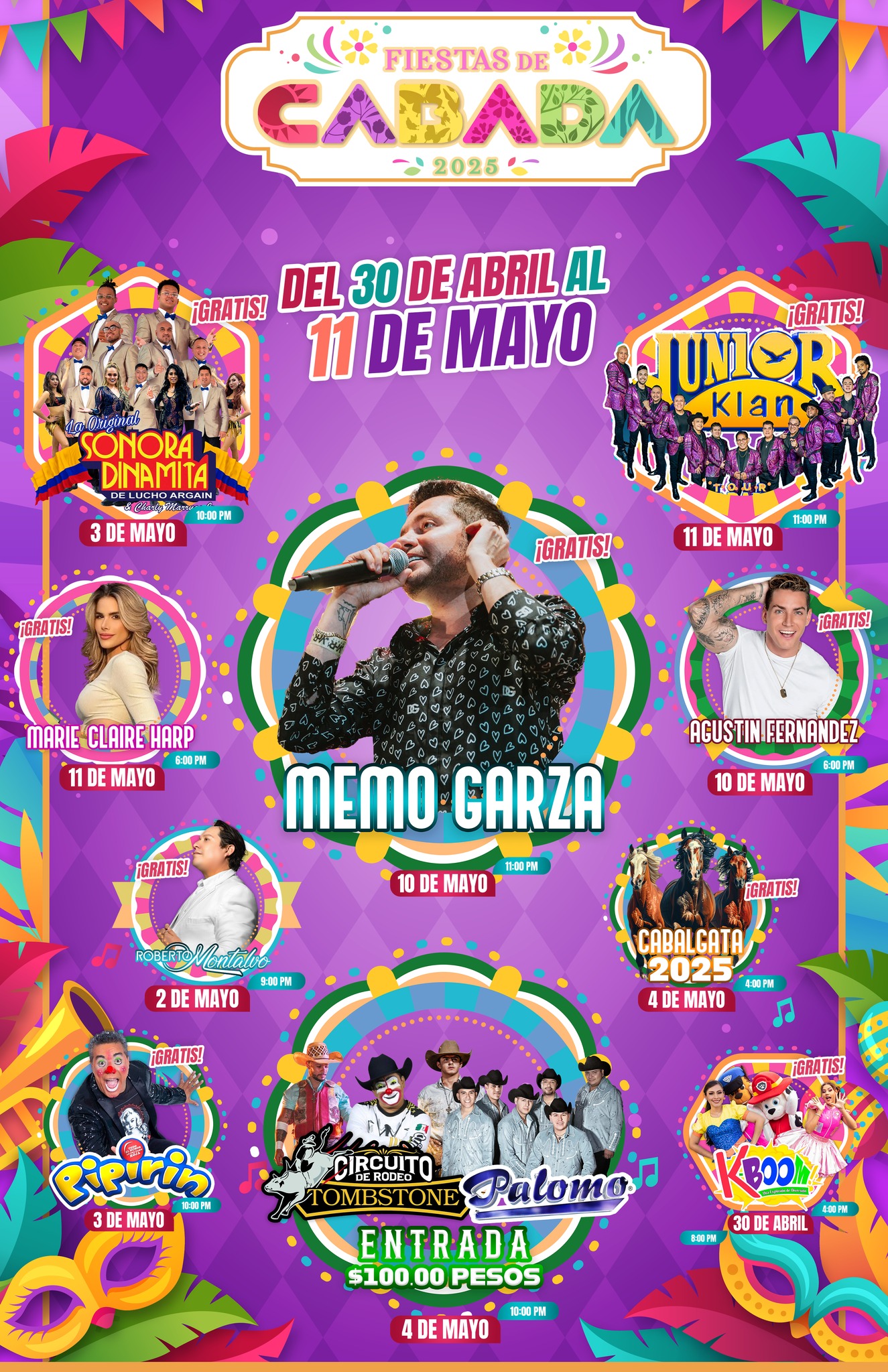 Cartelera Fiestas de Cabada 2025