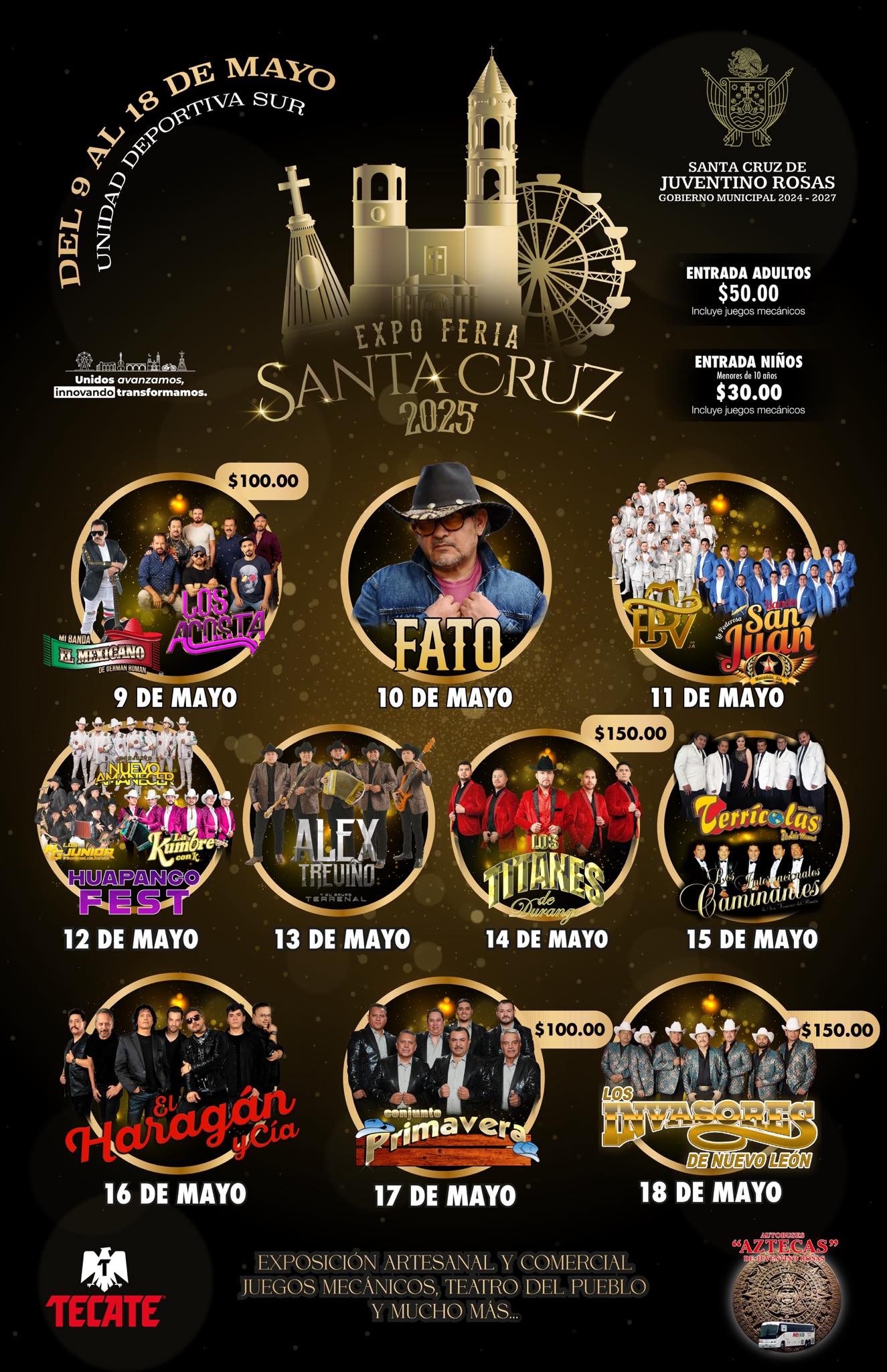 Elenco - Feria Santa Cruz de Juventino Rosas 2025
