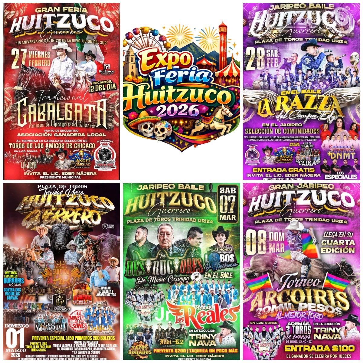 Cartelera estelar Expo Feria Huitzuco 2026