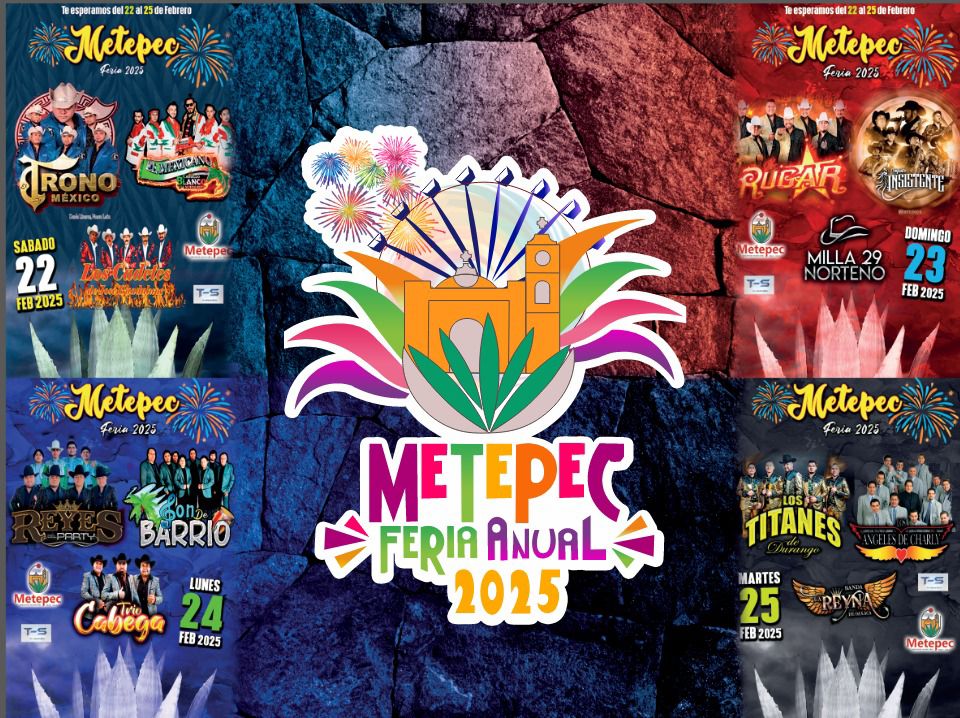 Cartelera Feria Metepec Hidalgo 2025