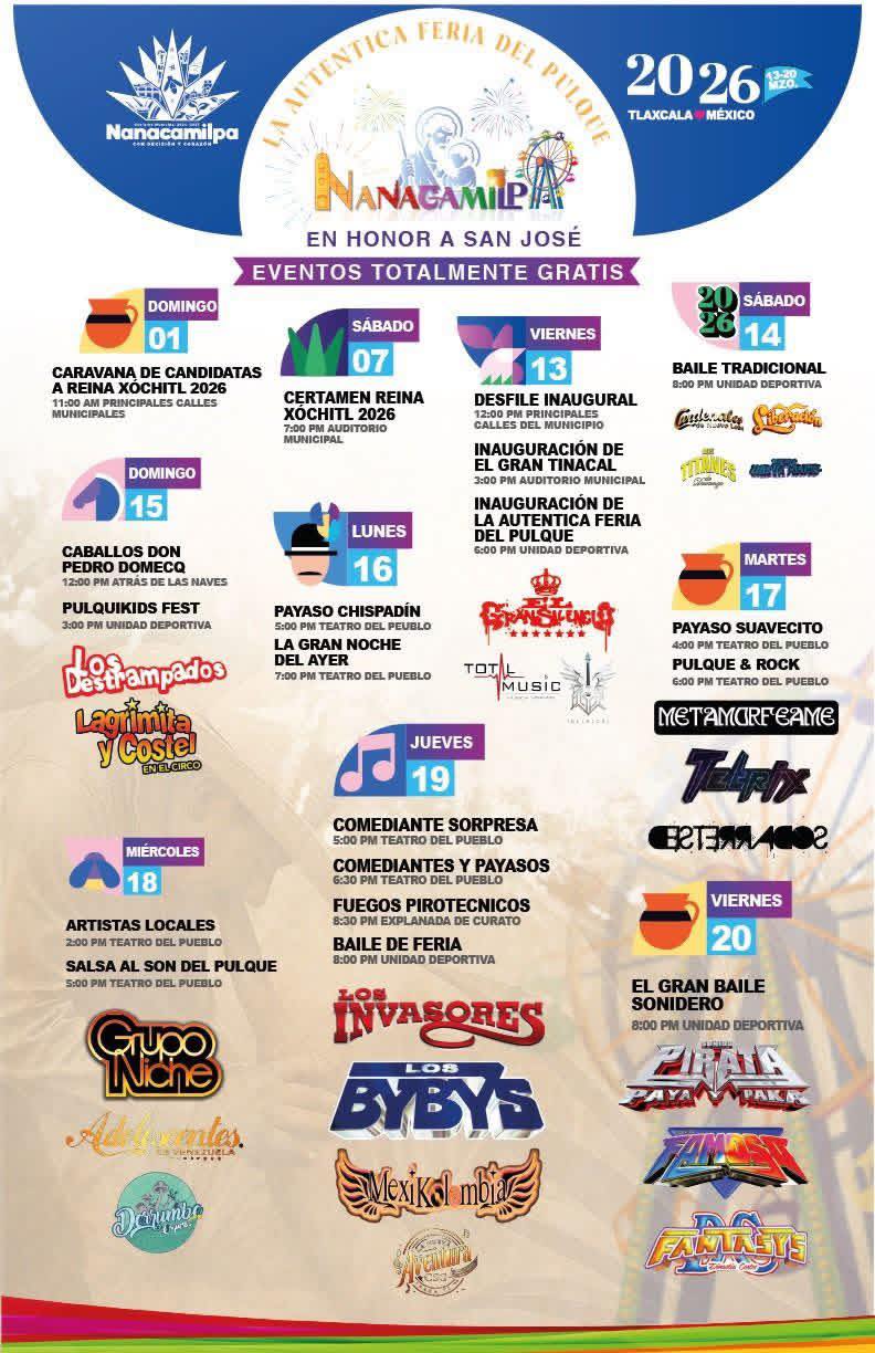 Programa Auténtica Feria del Pulque Nanacamilpa 2026 