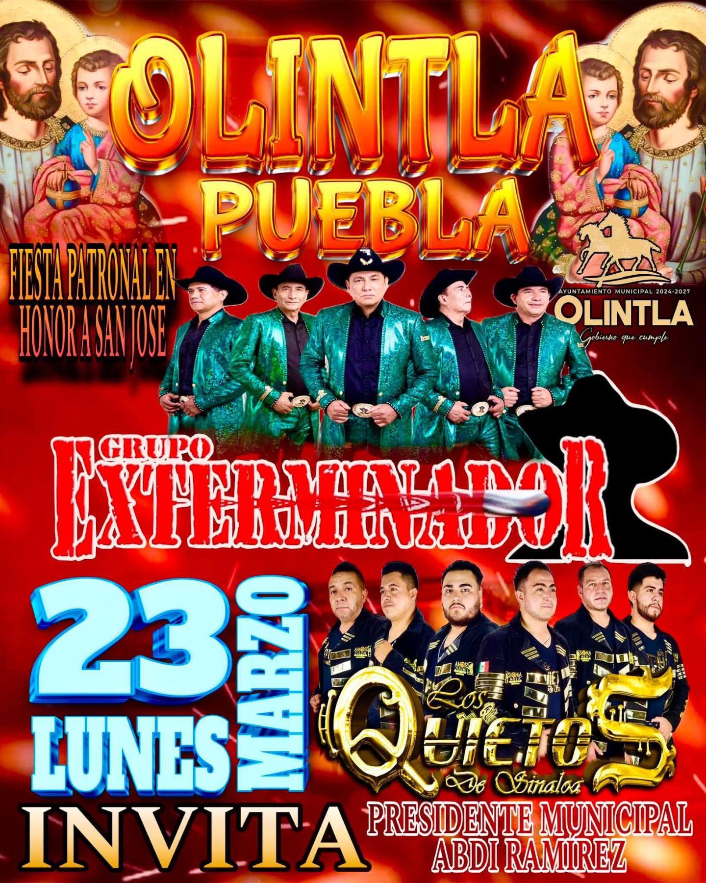 Cartelera estelar Feria Olintla 2026