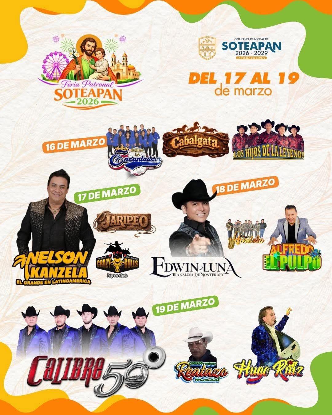 Cartelera Feria Soteapan 2026